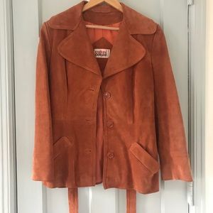 Vintage Suede Belted Jacket